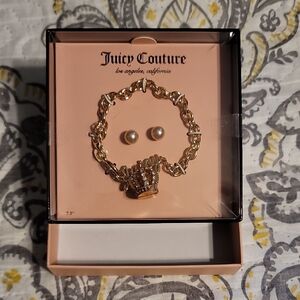 Juicy Couture Gold Bracelet with Crown Charm